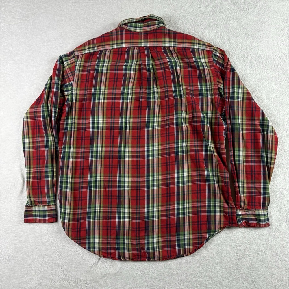Ralph Lauren Shirt Mens Large Red Plaid Button Down Pony Classic Fit Preppy - Picture 7 of 14